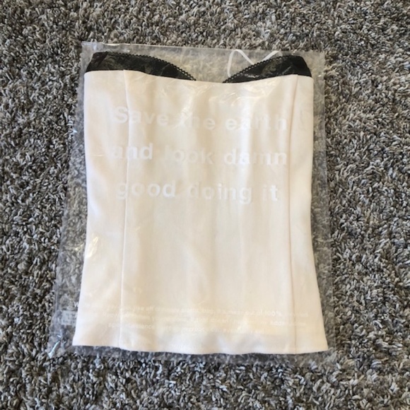 Reformation White and Black Camisole - Picture 4 of 7